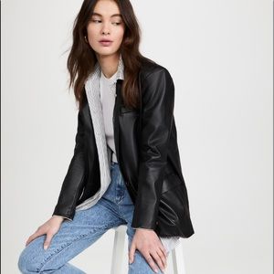 BLANK NYC self starter faux leather blazer